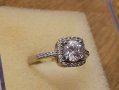 Сребърен пръстен с циркониеви кристали Сваровски, снимка 1 - Пръстени - 35725997