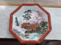 Порцелан японска ръчно рисувана чиния Kutani - маркировка, снимка 2