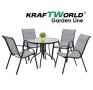 Градински Сет Capri KraftWorld 4 стола и маса – водоустойчиви с UV защита, снимка 2