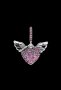 Сребърен висящ елемент Пандора,сърце,"Шесто чувство",pink/нов, снимка 1 - Колиета, медальони, синджири - 44481193