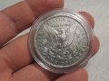 Рядък голям сребърен американски долар, морган долар, MORGAN DOLLAR, ONE DOLLAR - 1890 г., снимка 4