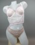 Телесни прозрачни бикини с дантела С/М размер, снимка 4