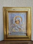 Прекрасна голяма антикварна сребърна икона със сертификат и маркировка , снимка 2