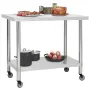 vidaXL Кухненска работна маса с колелца 80x60x85 см(SKU: 51636), снимка 2