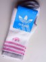 Памучни чорапи Adidas, Бели с цветно лого, снимка 3