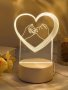 Лед нощна лампа сърце за подарък , снимка 1 - Други - 41755448