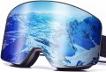 Нови Очила за ски сноуборд зимни спортове 100% UV400 защита против мъгла Сини 