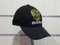 Нова шапка с козирка Русия, с Герб в черен цвят, снимка 2
