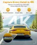 Видеорегистратор GKU D200 Dash Cam, 4K предна камера за кола, 170° широкоъгълна мини камера за управ, снимка 8
