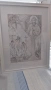 Графична рисунка,в рамка,авторска., снимка 4
