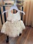 Бебешка официална рокличка с къси сатенени панталонки, снимка 1 - Бебешки рокли - 44015578