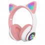 Блутут Слушалки с котешки уши, големи, снимка 1 - Bluetooth слушалки - 39260895