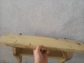 Старинна дървена етажерка размери 60х30х15, снимка 2