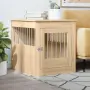 vidaXL Клетка за куче мебел, сонома дъб, 64,5x80x71см, инженерно дърво, снимка 2