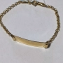 Златна бебешка гривна 1.20гр.13.5см., снимка 3