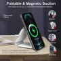 3 в 1 сгъваемо безжично зарядно, магнитна подложка-iPhone,Samsung Galaxy,Apple Watch, AirPods Pro, снимка 6