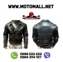 Кожено яке Motomall Rock черно мото мотор чопър, снимка 1