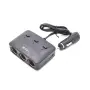 Разклонител за запалка с 3 гнезда 2 USB порта и LED бутони, снимка 1