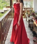 Официална червена  рокля, снимка 2