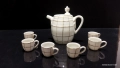 Стар български порцелан бърдуче с чашки , снимка 1