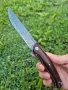 Сгъваем джобен нож дамаска стомана с кожен калъф, снимка 11