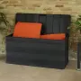 vidaXL Градинска кутия за съхранение, черна, 117x45x56 см, снимка 3