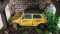 Макет-Diorama wooden shed Diecast 1/34 Мini cooper, снимка 7