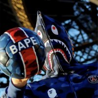 Суичър (блуза с качулка) Bape A Bathing Ape x PSG Collab Blue, снимка 9 - Суичъри - 25804028