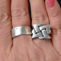 Масивен сребърен пръстен проба 925 и Житен клас, снимка 3 - Пръстени - 28887313