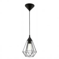 Черна висяща лампа, пендел, полилей , снимка 1 - Лампи за таван - 34305711