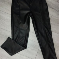 Сет кожени панталони ginatricot +риза H&M, снимка 4 - Панталони - 44840482