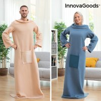 Индивидуално Одеяло с Ръкави с Централен Джоб Faboulazy InnovaGoods - Beige, снимка 3 - Олекотени завивки и одеяла - 40485197