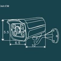 Широкоъгълна AHD CCTV 1.3MPx 1/4" CMOS Сензор 4 H.LEDS IR-CUT IP66 Охранителна Камера с OSD Меню, снимка 5 - HD камери - 41480114