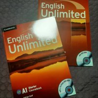 Учебник и тетрадка English Unlimited A1 Starter Coursebook+Self-study Pack, снимка 1 - Чуждоезиково обучение, речници - 41728540