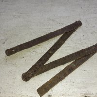 Стара бронзова линийка, снимка 4 - Антикварни и старинни предмети - 39943435
