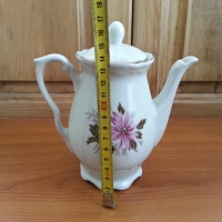 Стар български порцелан кана чайник, снимка 7 - Антикварни и старинни предмети - 36051815