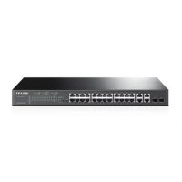 Суич TP-Link T1500-28PCT 24-портов Gigabit Smart PoE+ Управляем Комутатор 12.8Gbps, снимка 1 - Суичове - 34601319