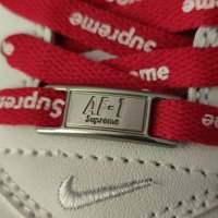 Nike Air Force 1 Supreme White Бели Мъжки Обувки Кецове Маратонки Размер 43 Номер 27.5см Стелка , снимка 6 - Маратонки - 40296110