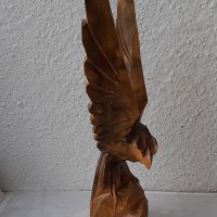 30 см Орел, фигура, птица дърворезба, пластика, статуетка, снимка 1 - Статуетки - 39749258