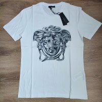 Тениска Versace Medusa бяло със сребристо, снимка 3 - Тениски - 41659976