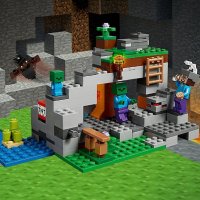 Употребявано Lego Minecraft - Пещерата на зомбитата (21141) без кутия и инструкции, снимка 5 - Конструктори - 41097788