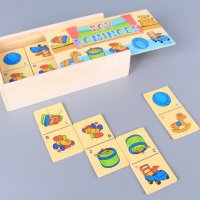Дървено домино Играчки, снимка 1 - Образователни игри - 40799505