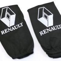 Автомобилни калъфки за наглавници (2бр. К-Т) За Renault Рено / Бели Универсален и Еластичен Модел, снимка 2 - Аксесоари и консумативи - 40939862