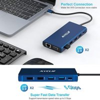 Нов 12-портов USB-C хъб с HDMI, VGA, Ethernet, 100W PD, 4 USB и четец за SD/TF карти, снимка 2 - Друга електроника - 41655913