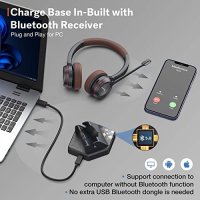Нови Bluetooth слушалки с микрофон за компютър/донгъл за компютър, снимка 6 - Слушалки и портативни колонки - 41573001