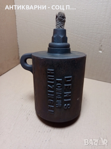 Стара Френска Чугунена Маслена Лампа 5.5кг., снимка 1