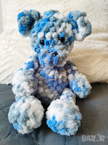 Ръчно изработена - плетена плюшена играчка от мека прежда, снимка 1