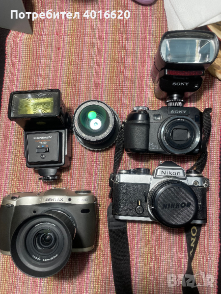 Фотоапарати, светкавици и обектив, снимка 1