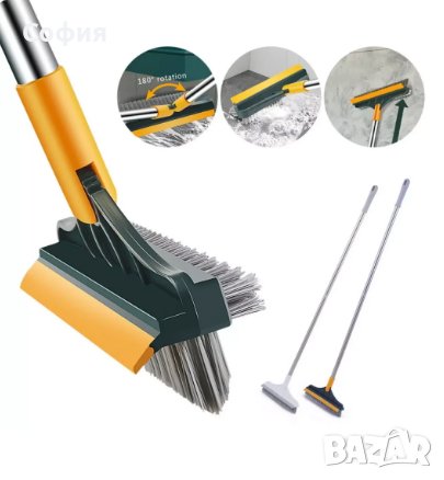 3  в 1 Magic Flipper: Ергономична Двойна Четка за Почистване с 180° Подвижна глава, снимка 1