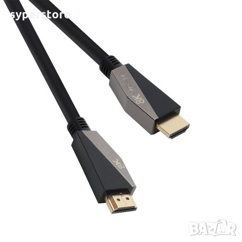 Кабел HDMI - HDMI 1.5м Ver:2.1 8k Dolby vision HDR VCom SS001213 Черен Cable HDMI M/HDMI M, снимка 1